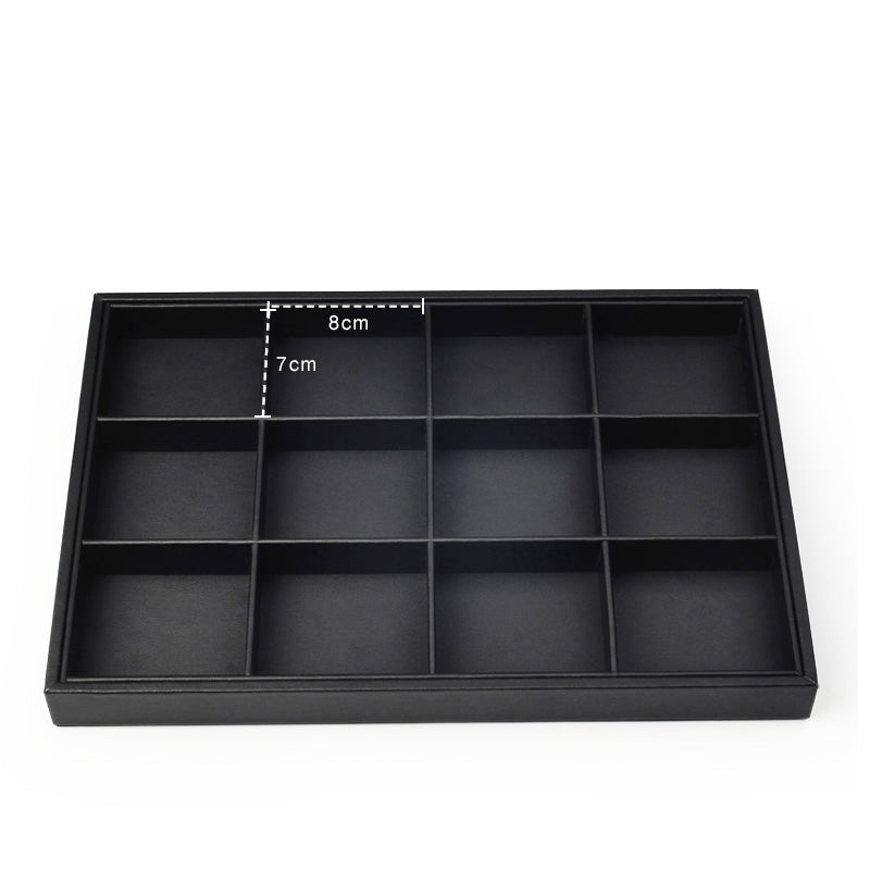 Black PU Leather Jewelry Display Tray P017