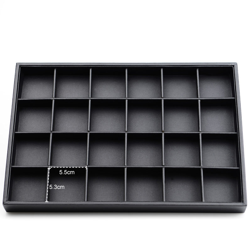 Black PU Leather Jewelry Display Tray P017