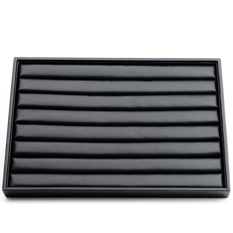 Black PU Leather Jewelry Display Tray P017