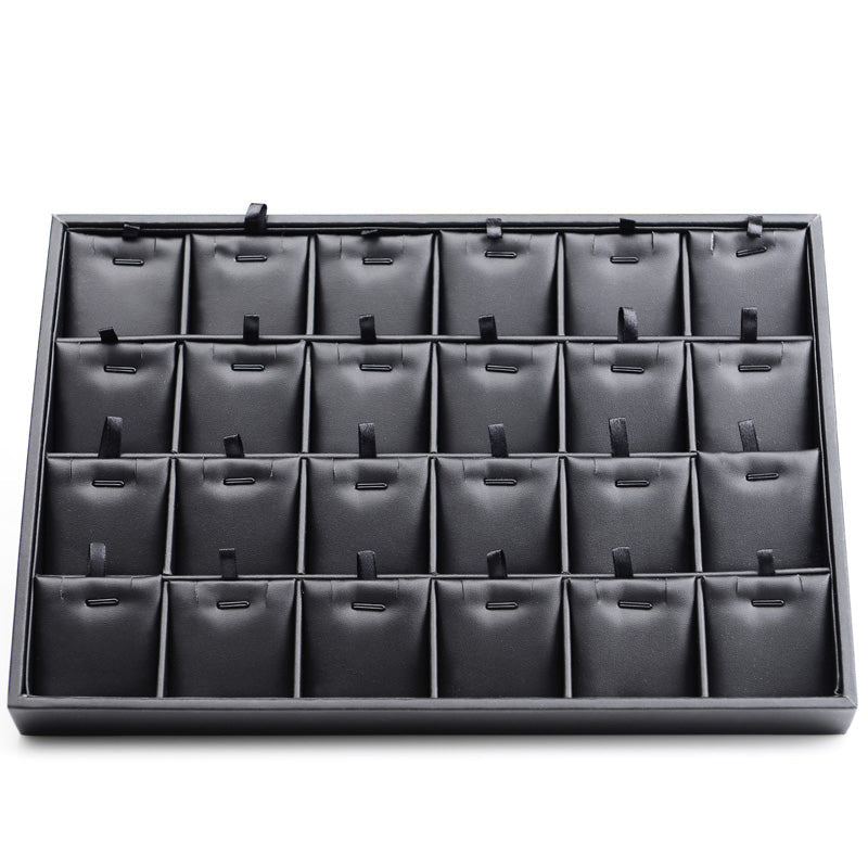 Black PU Leather Jewelry Display Tray P017