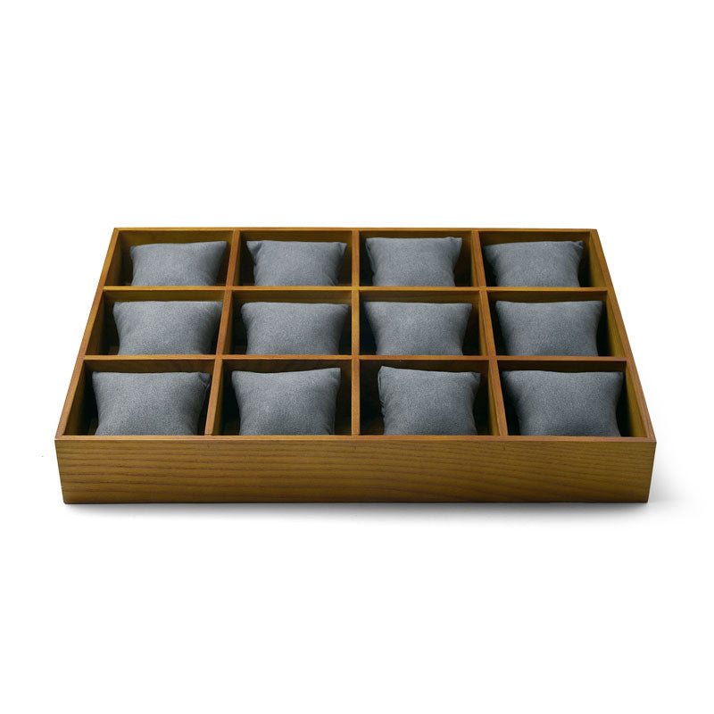 Wood 12 Slots Watch Display Tray P030