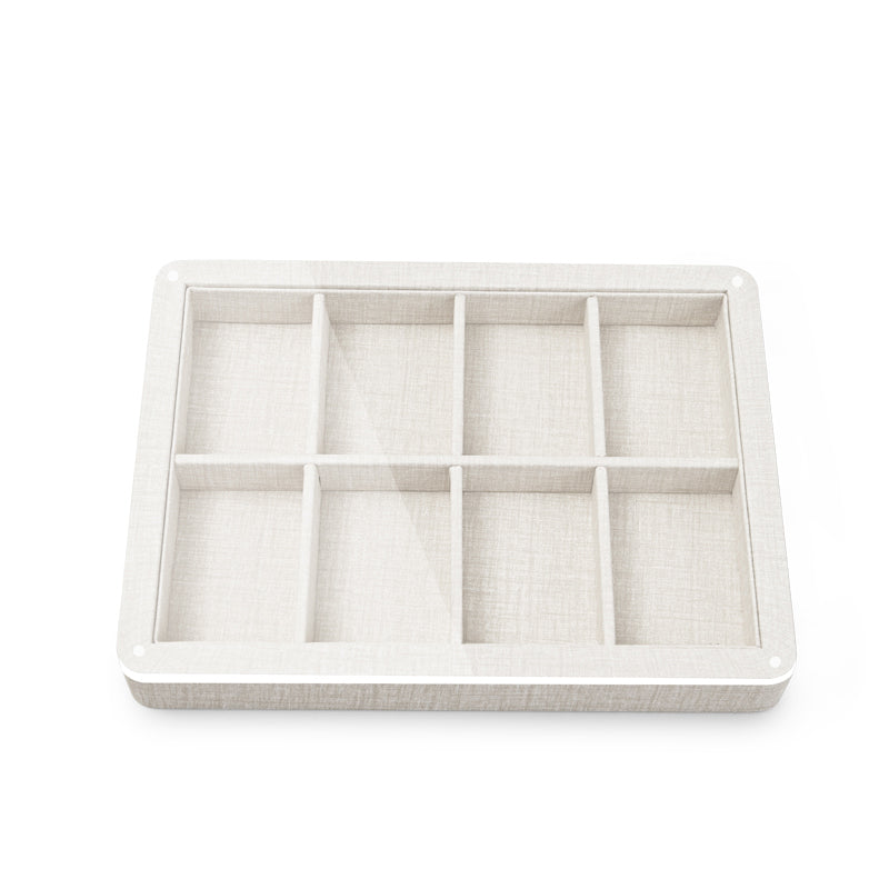 PU Leather Jewelry Tray With Magnetic Acrylic Cover P110