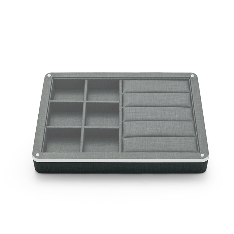 PU Leather Jewelry Tray With Magnetic Acrylic Cover P111