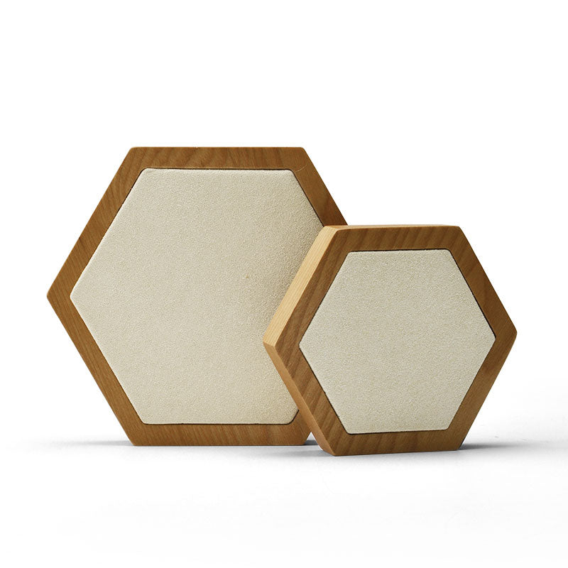 Hexagon Wood Earring Display Stand, Set of 2 SM038