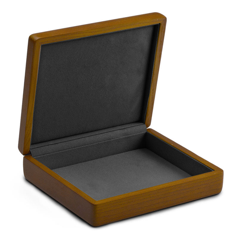 Solid Wood Rings Earring Jewelry Storage Gift Box SM080