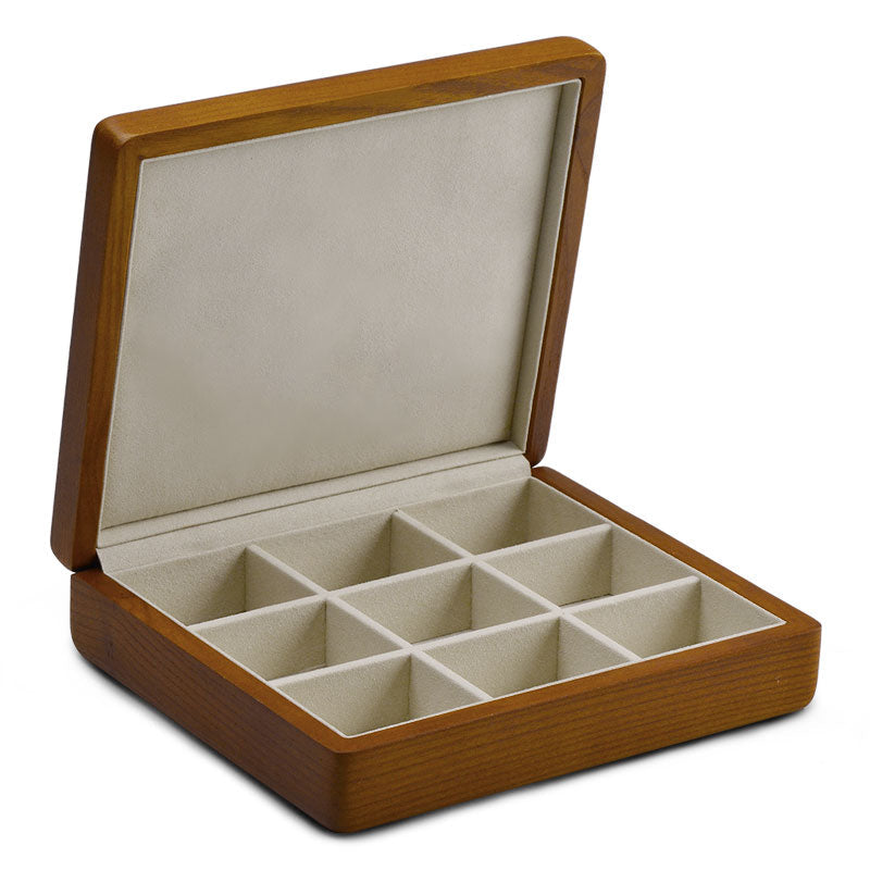 Solid Wood Rings Earring Jewelry Storage Gift Box SM080