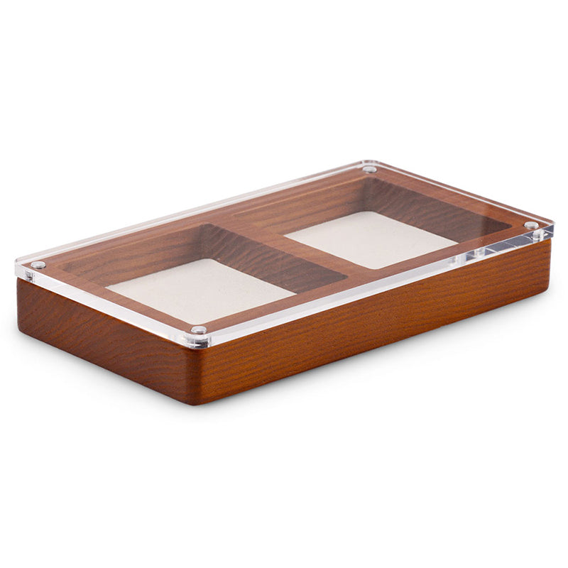 Exquisite Wood Jwelry Tray With Magnetic Acrylic Cover SM133