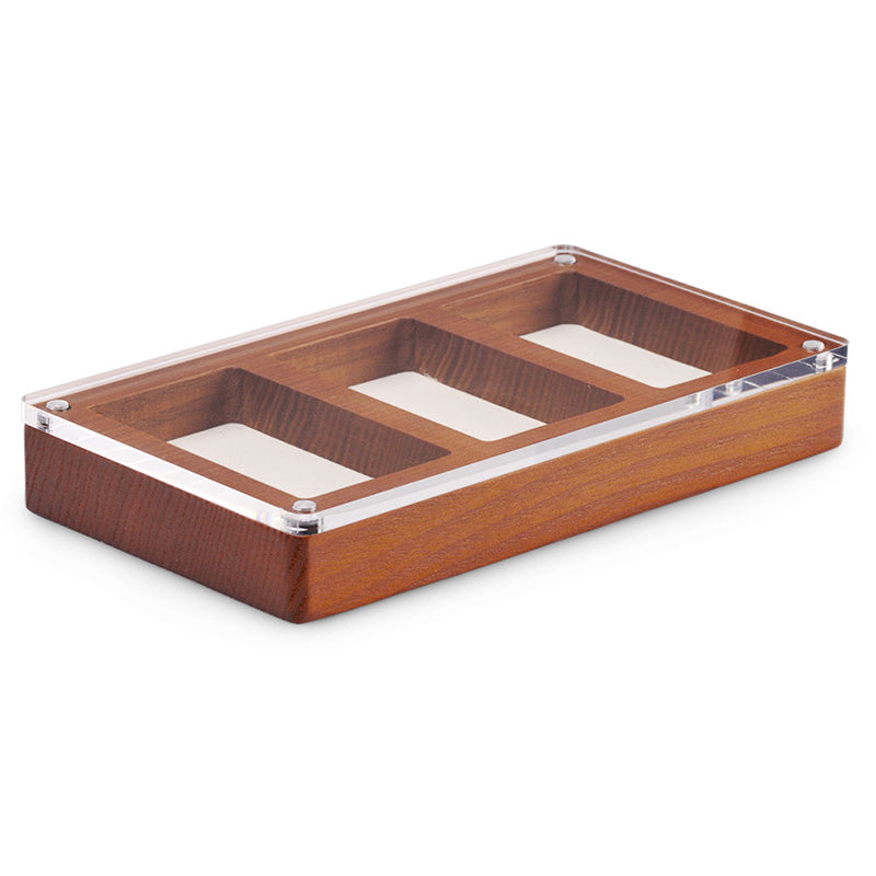 Exquisite Wood Jwelry Tray With Magnetic Acrylic Cover SM133