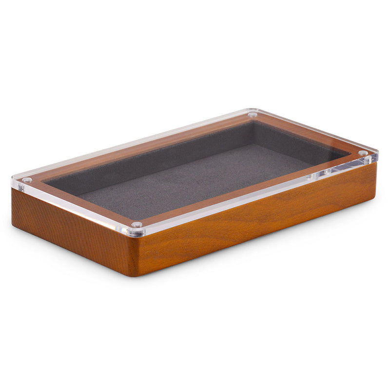 Exquisite Wood Jwelry Tray With Magnetic Acrylic Cover SM133