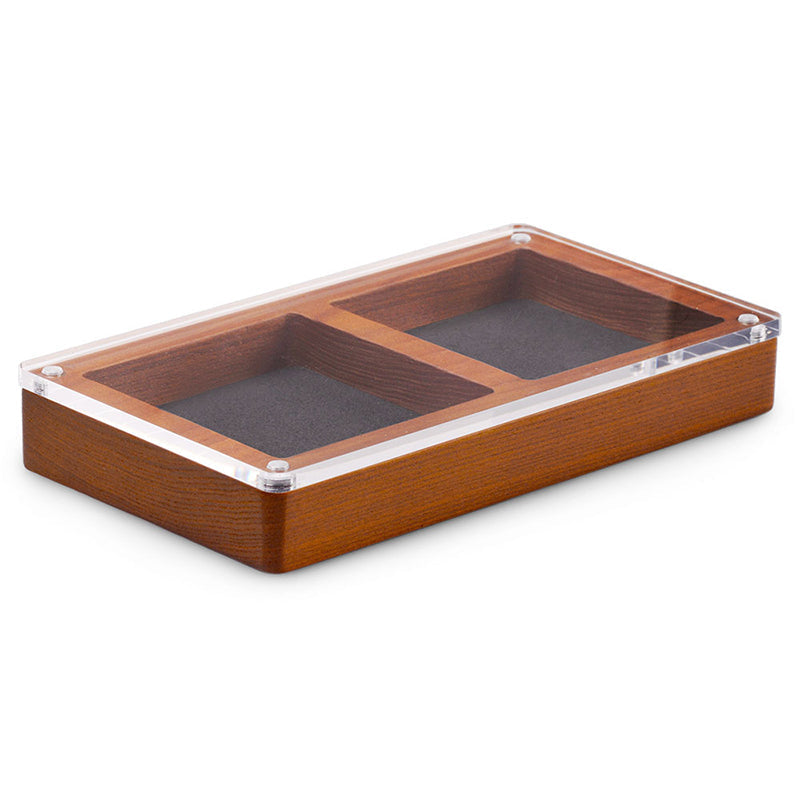 Exquisite Wood Jwelry Tray With Magnetic Acrylic Cover SM133