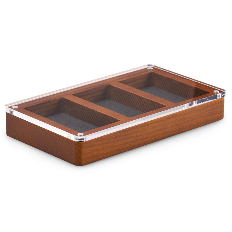 Exquisite Wood Jwelry Tray With Magnetic Acrylic Cover SM133