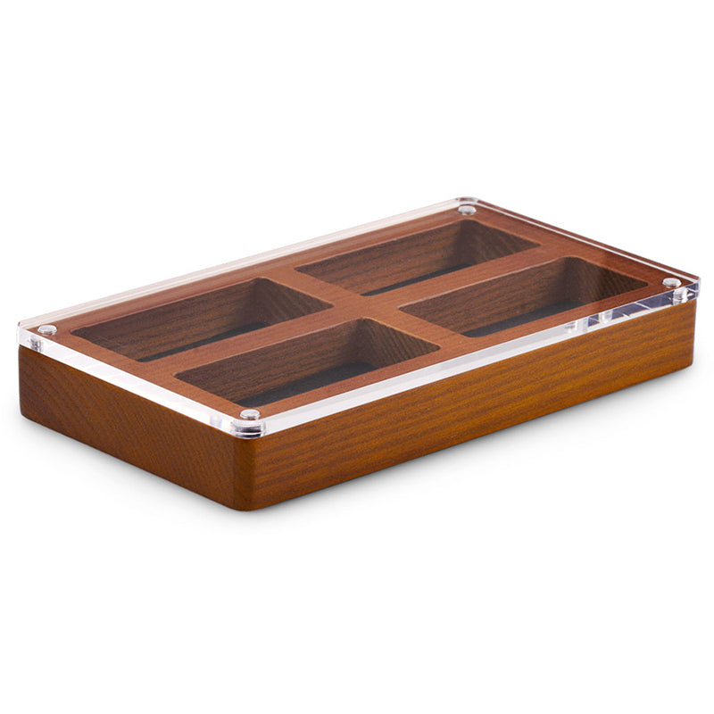 Exquisite Wood Jwelry Tray With Magnetic Acrylic Cover SM133