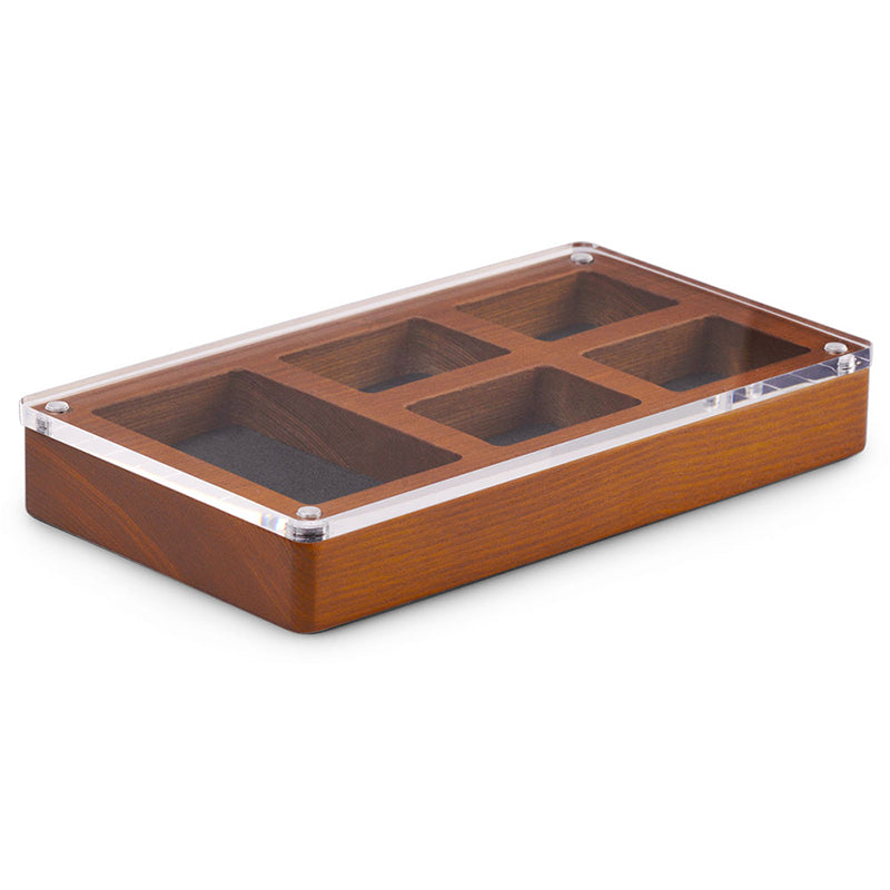 Exquisite Wood Jwelry Tray With Magnetic Acrylic Cover SM133