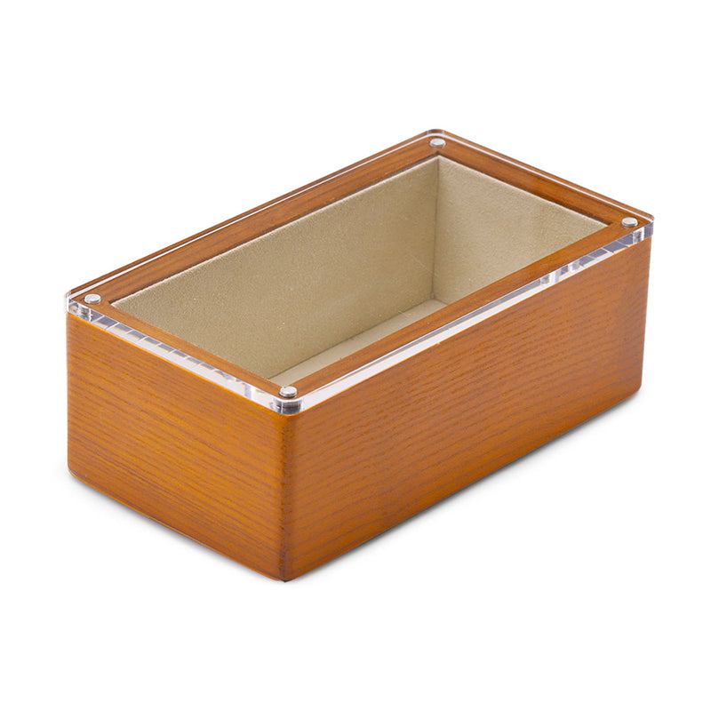 FANXI Wood Jewelry Storage Box With Transparent Magnetic Cover SM135