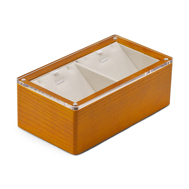 FANXI Wood Jewelry Storage Box With Transparent Magnetic Cover SM135