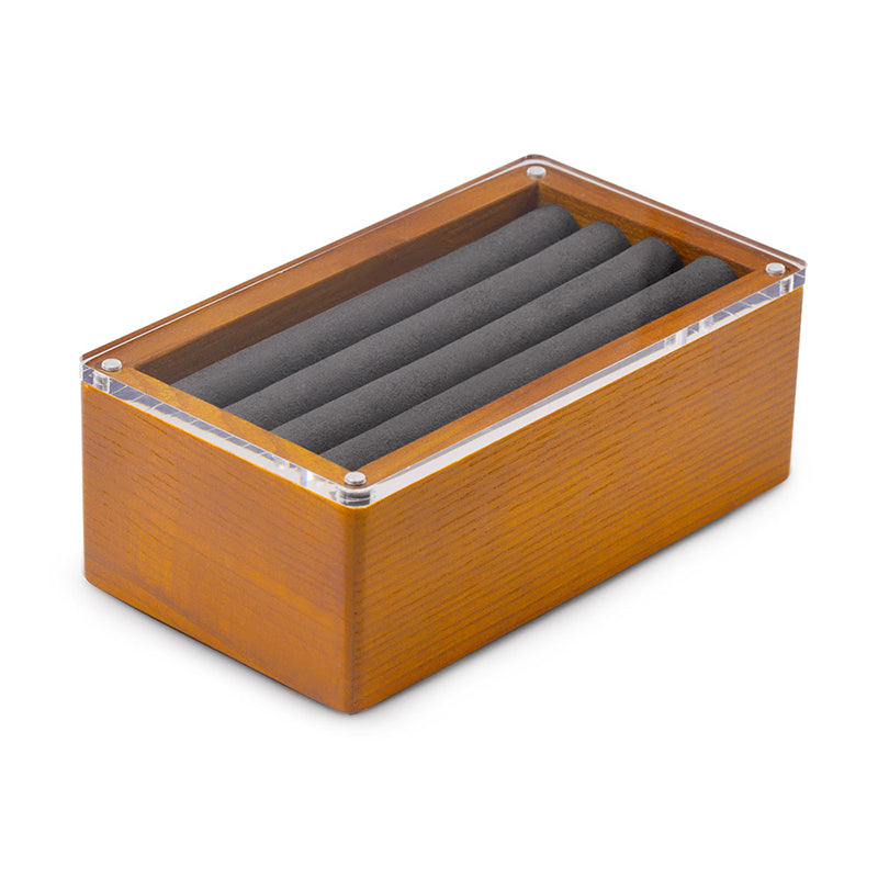 FANXI Wood Jewelry Storage Box With Transparent Magnetic Cover SM135