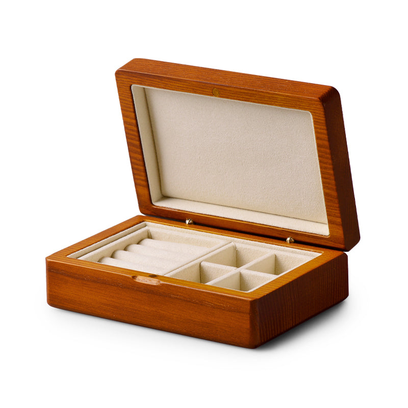 Classic Solid Wood Ring Jewelry Set Box SM155