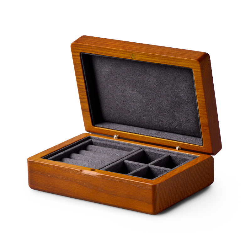 Classic Solid Wood Ring Jewelry Set Box SM155